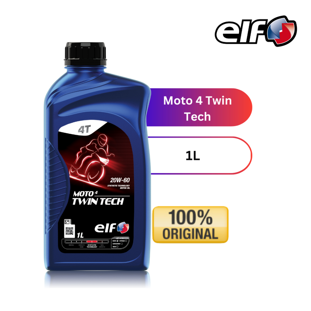 Elf Lubricant Moto 4 Twin Tech 20W60 (1L) | Shopee Malaysia