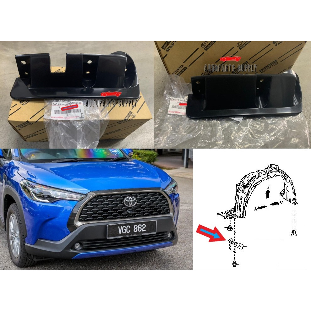 Fender Liner TRQ Front Right Inner - Passenger Side Replacement For 2011-2013 Toyota Corolla Corolla Wheel Well Liner - Foto 2