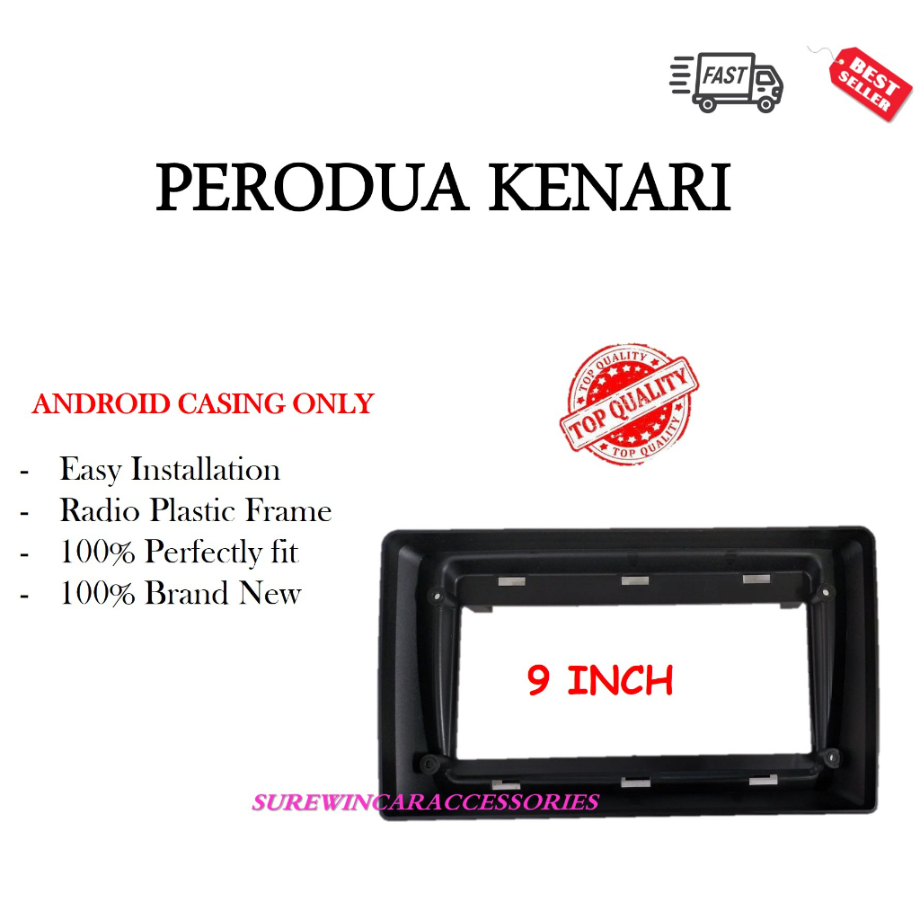 ANDROID PLAYER CASING FOR PERODUA KENARI 9 INCH WITH SOCKET PERODUA 2H ...