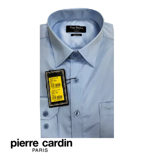 PIERRE CARDIN MEN LONG SLEEVE PLAIN SHIRT WITH POCKET (SLIM FIT) - LT.BLUE (W3202B-11320)