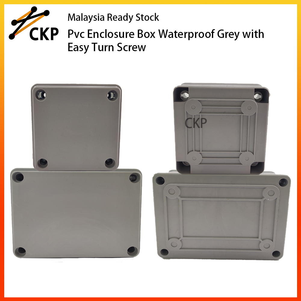 Pvc Enclosure Box Waterproof Grey with Easy Turn Screw For Autogate/CCTV Camera Cover Box