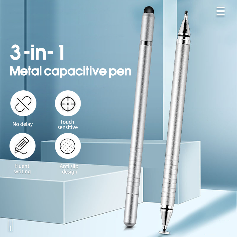 3 IN 1 Universal Active Stylus Touch Screen Pen Drawing Tablet Mobile