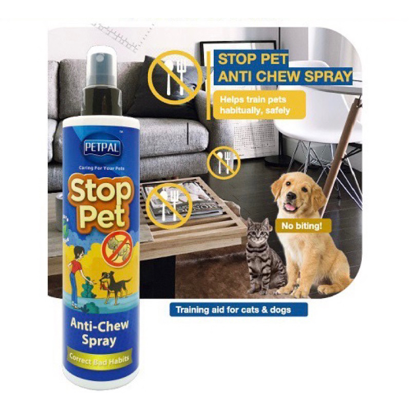 Petpal Stop Pet AntiChew Spray for Cats & Dogs Correct Bad Habits