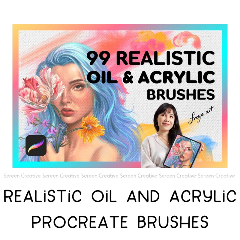 P335 Procreate Oil and Acrylic Brush by Freya Art (Oils and acrylics