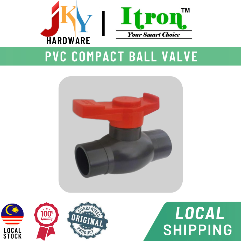 PVC Compact Ball Valve Socket End 32MM 40MM 50MM PVC Pipe Connector