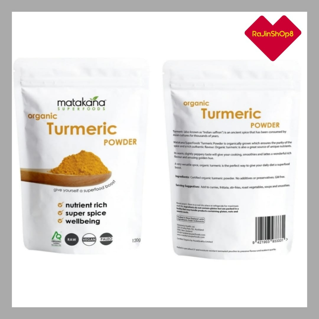 Matakana Superfoods Organic Indonesian Turmeric Powder 120g Shopee