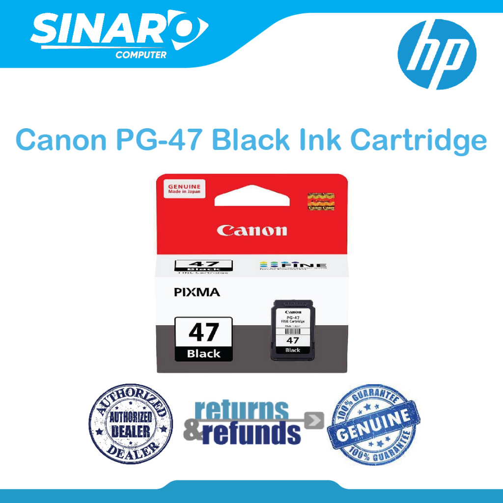 Canon PG47 Ink Black Cartridge ( E400 / E410 / E460 / E470 / E480