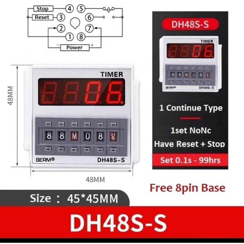 Twin Timer DH48S-S Sec, Min, Hours | Shopee Malaysia