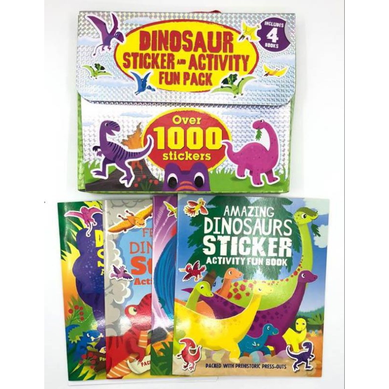 Dinosaur sticker and activity book fun pack Shopee Malaysia