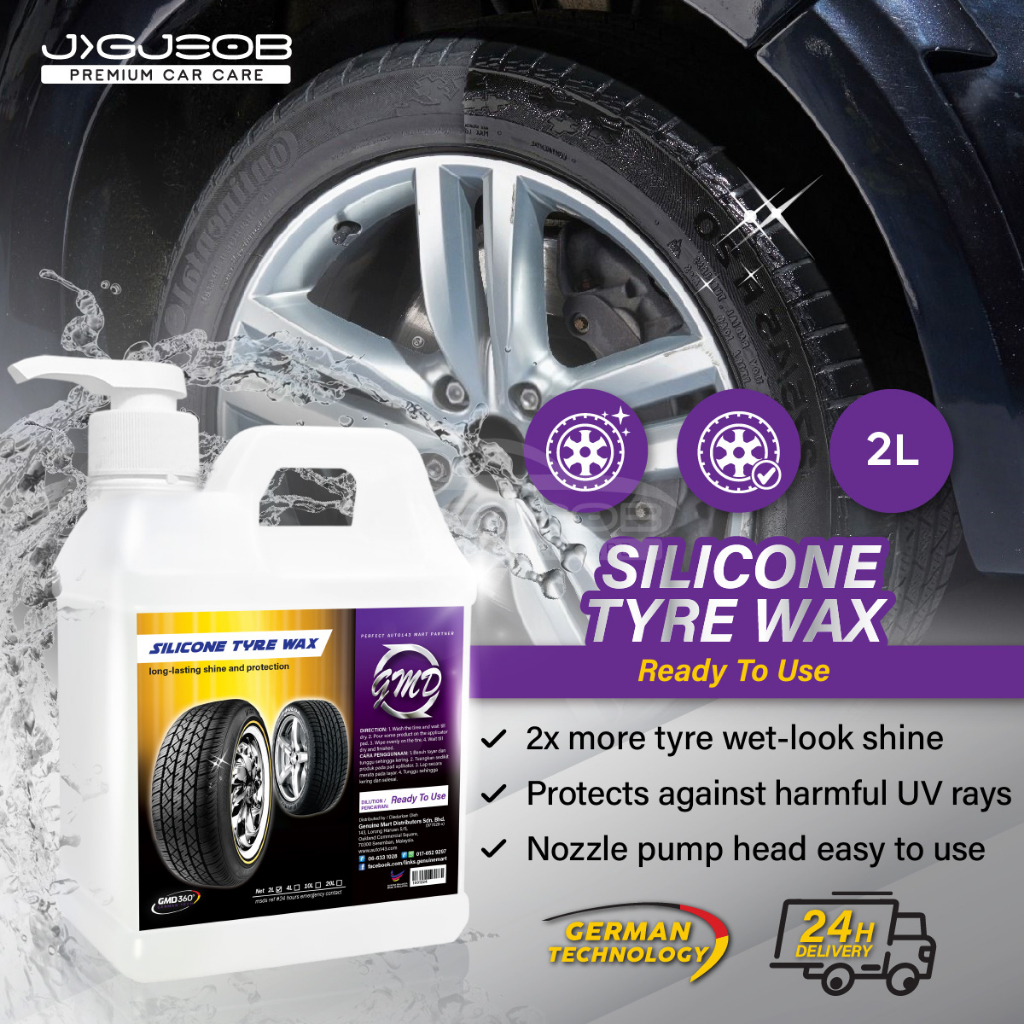 GMD Silicone Tyre Wax (64oz) Nozzle Pump Head New Formula Wet-look