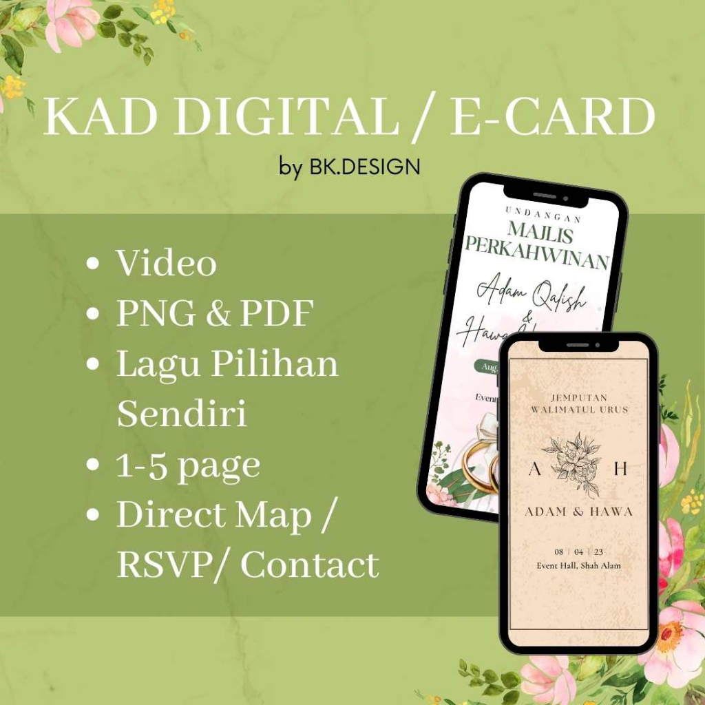 [PREMIUM] Kad Kahwin Digital Ecard Kad Kahwin Murah Open House