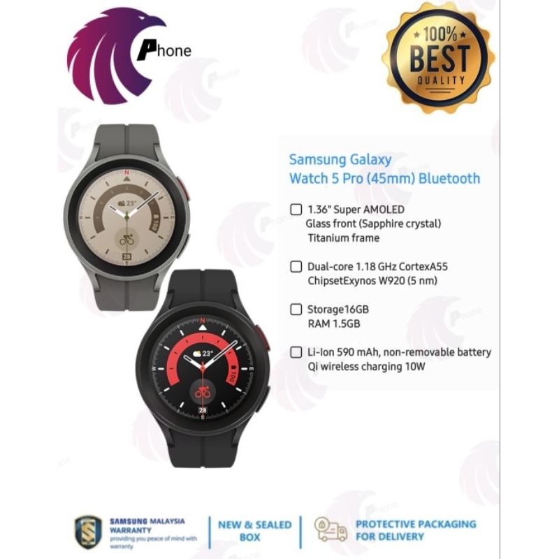 Samsung Galaxy Watch 5 Pro 45mm Bluetooth with (Official Samsung