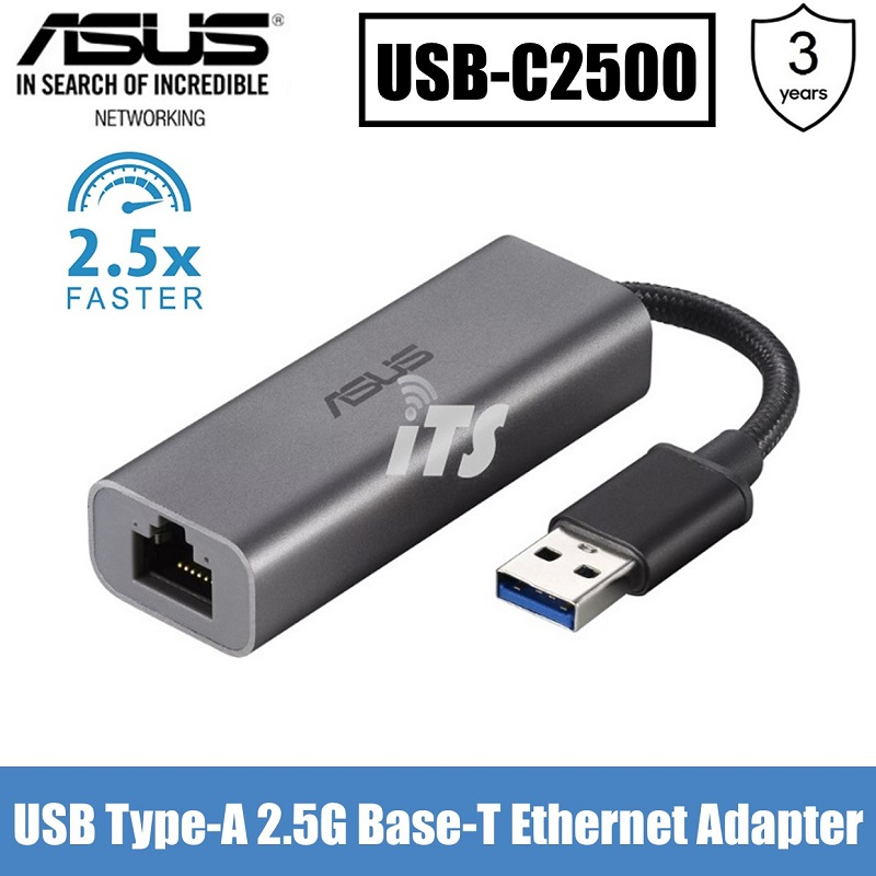 Asus USB Type-A 2.5G Base-T Ethernet Adapter (USB-C2500) | Shopee Malaysia