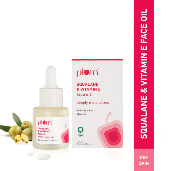 PLUM Squalane & Vitamin E Face Oil For Deep Moisture & Smooth Skin