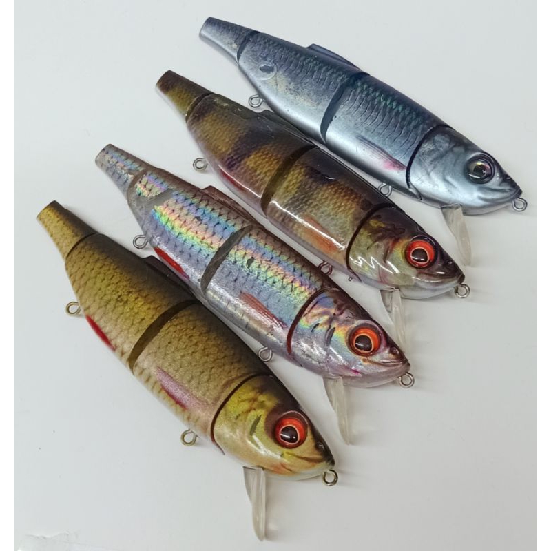 Savage Gear 4PLAY Classic Lowrider Swimbait Sospendente 13 Cm 21 G, Corpo Triplo Snodato, Innesco Firetiger, Profondità 0.5-1.5 M, Amo N.4, Per Predatori