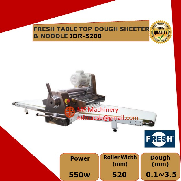 Mf FRESH Stainless Steel Table Top Dough Sheeter & Noodle Machine JDR520B Shopee Malaysia