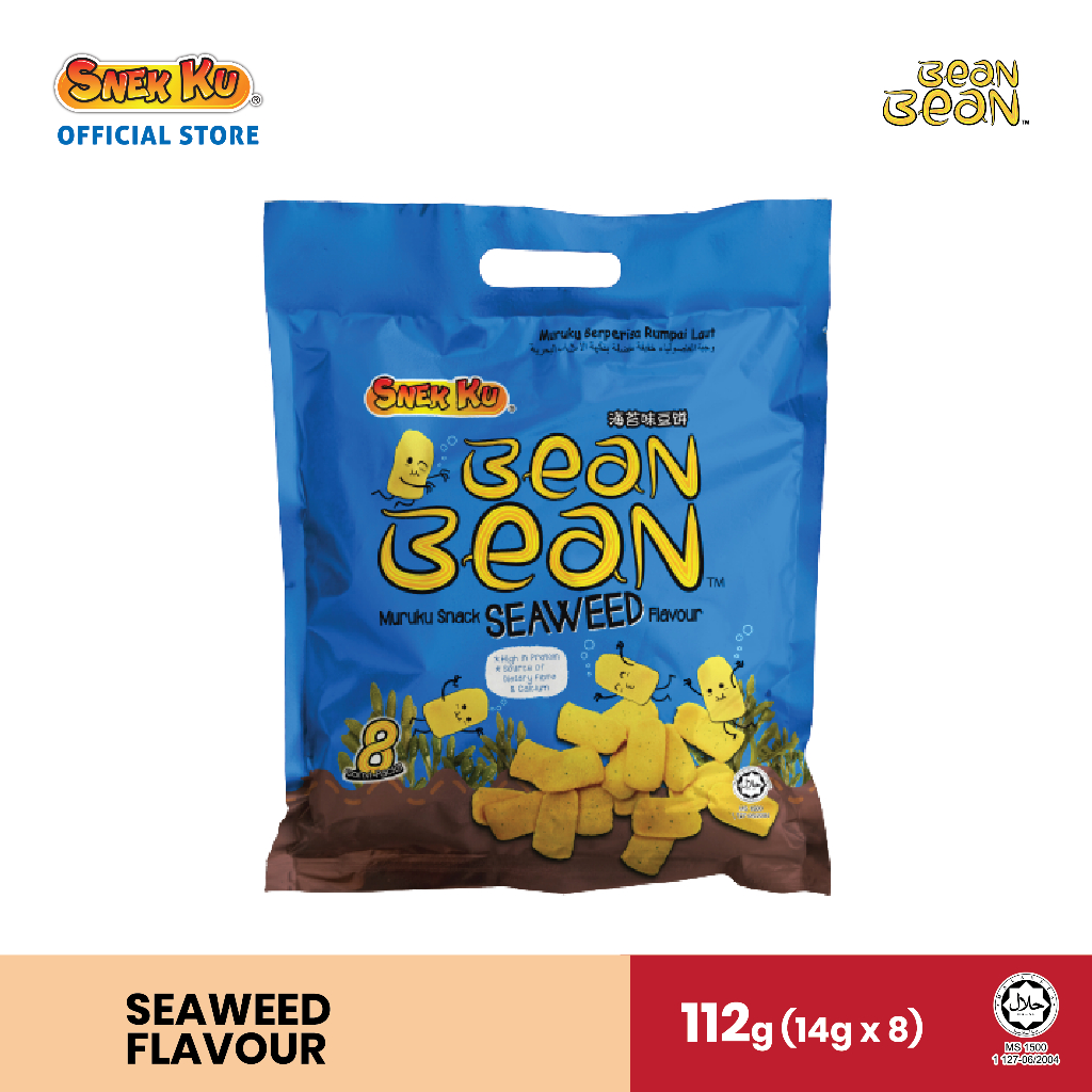 Snek Ku Bean Bean Seaweed Flavoured Snacks (14g x 8 pkts) Shopee Malaysia