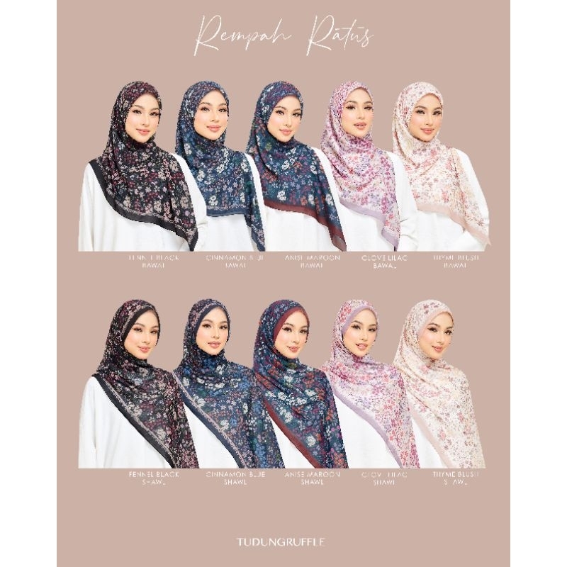 [POSTAGE EVERYDAY] TUDUNG RUFFLE REMPAH RATUS | Shopee Malaysia