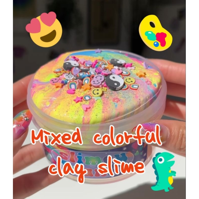 Mixed colorful clay slime fun colors | Shopee Malaysia