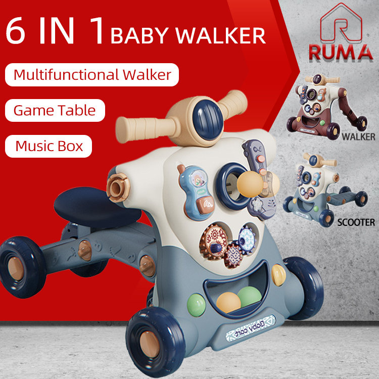 【Fast Ship】6 in 1 Baby Walker Toy Baby Multi Functional Baby Stroller