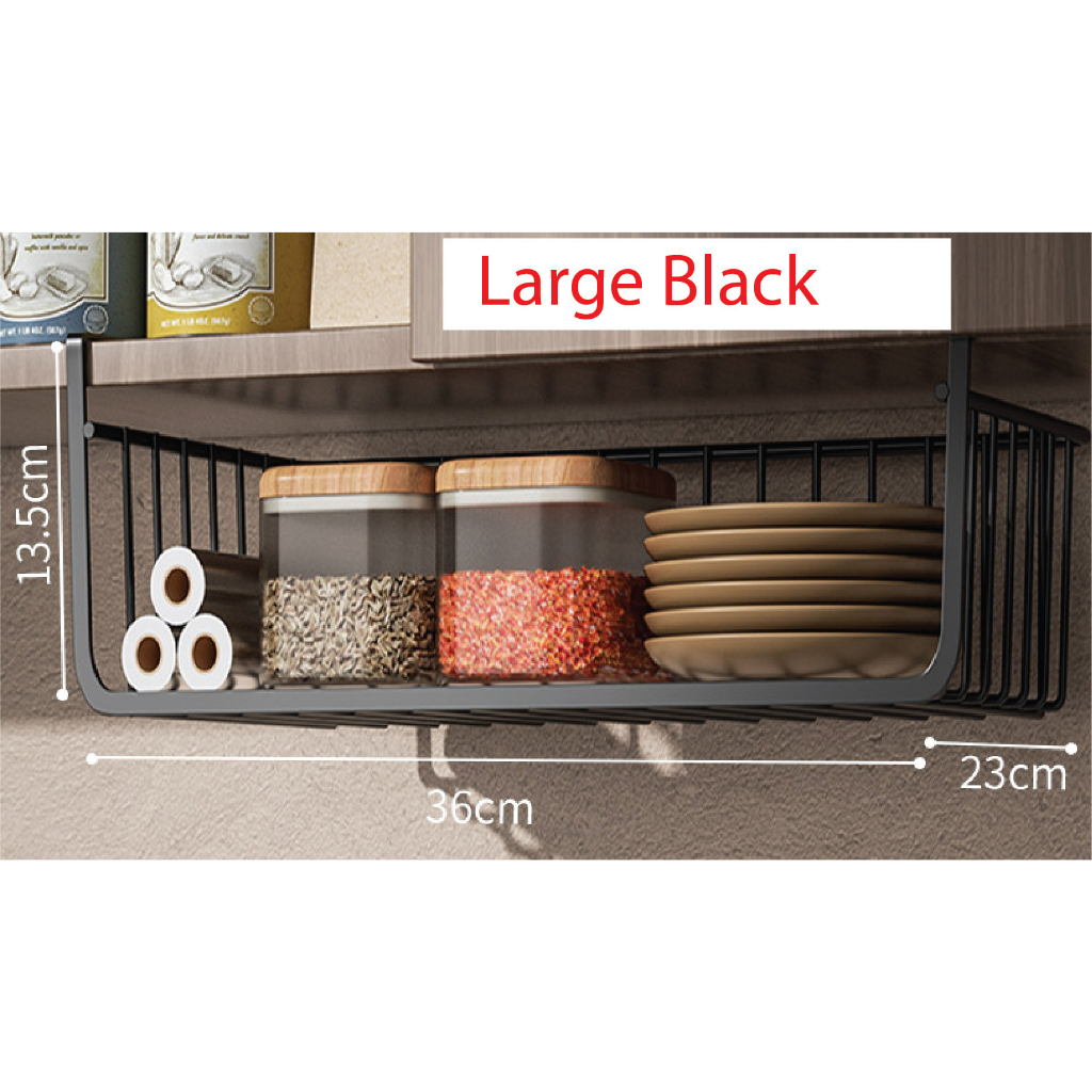 CLIP ON BASKET New Storage Organizer Under Shelf Basket Rack Holder for