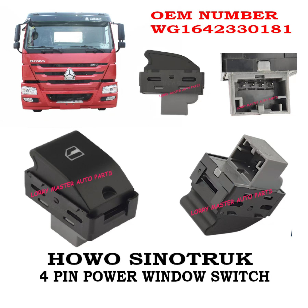 POWER WINDOW SWITCH HOWO SINOTRUK LORRY TRUCK AKSESORI WG1642330181 ...