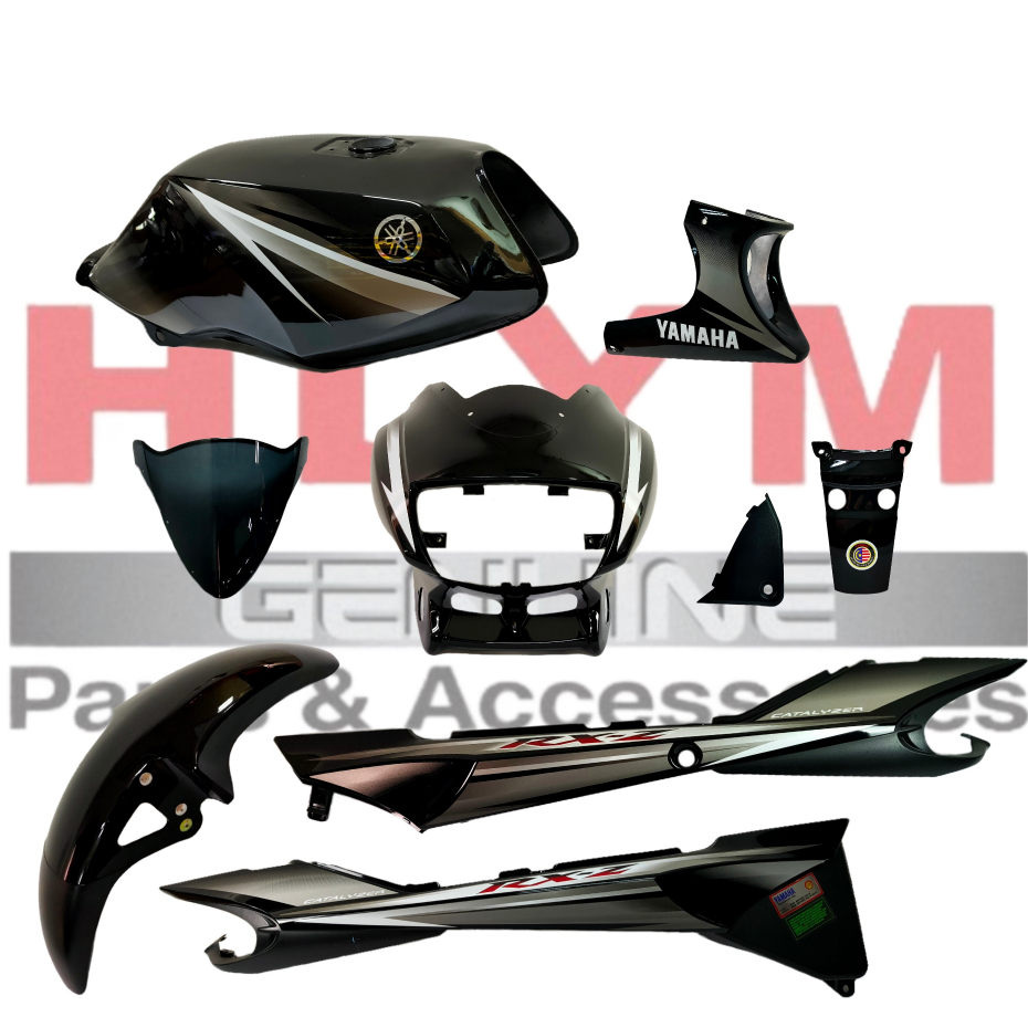 RXZ HLYM 100% ORIGINAL YAMAHA 5PV CATAL CATALYZER HITAM SKALA BODY ...