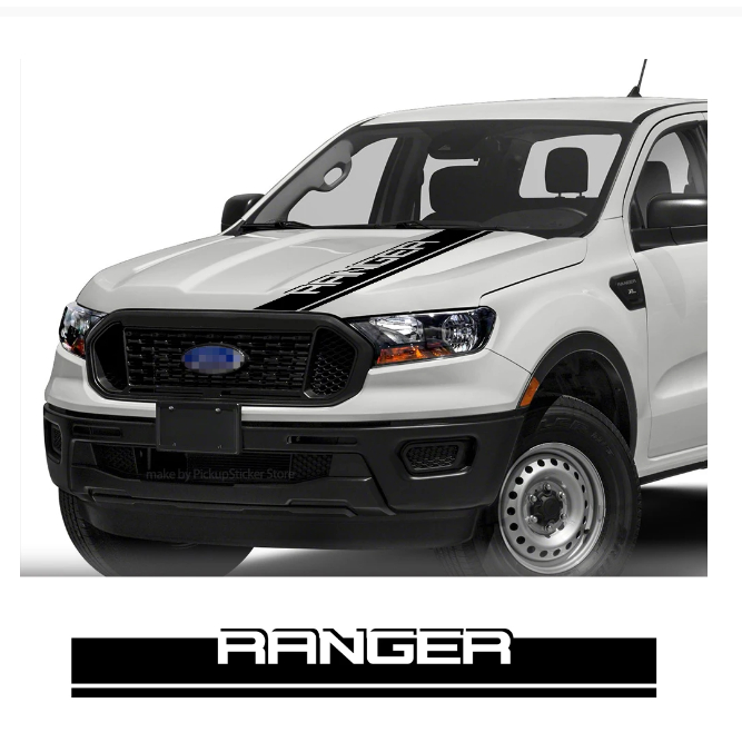 Car Hood Sticker For Ford Ranger Raptor Pickup Stripes Kit Styling ...