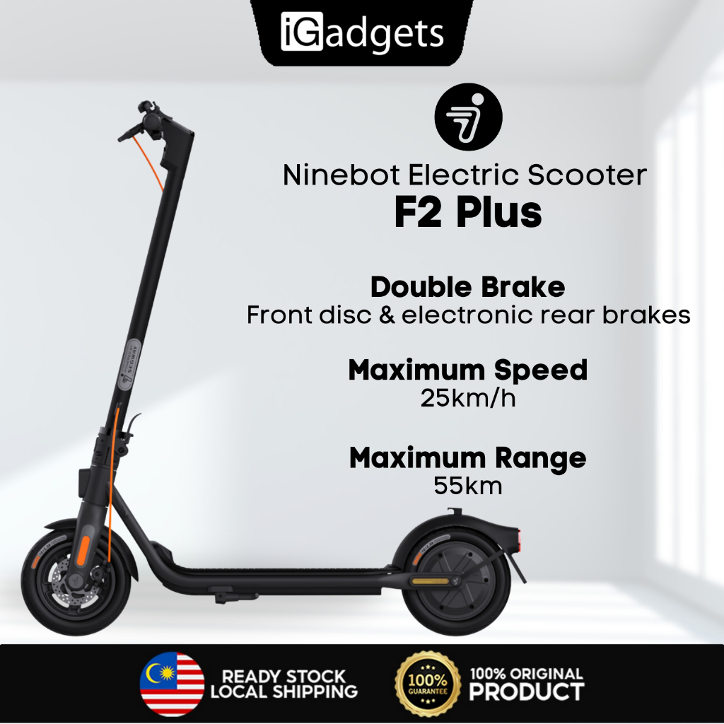 [READY STOCK - CHINA VERSION] Ninebot KickScooter F2 Plus E Powered by ...