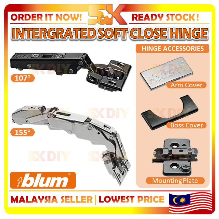 🇲🇾 100 Original BLUM Integrated soft close hinges CLIP BLUMOTION