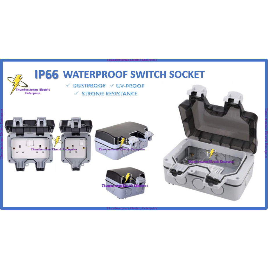 (SIRIM) IP66 Weatherproof Outdoor Cover Socket Protector Cover Outdoor