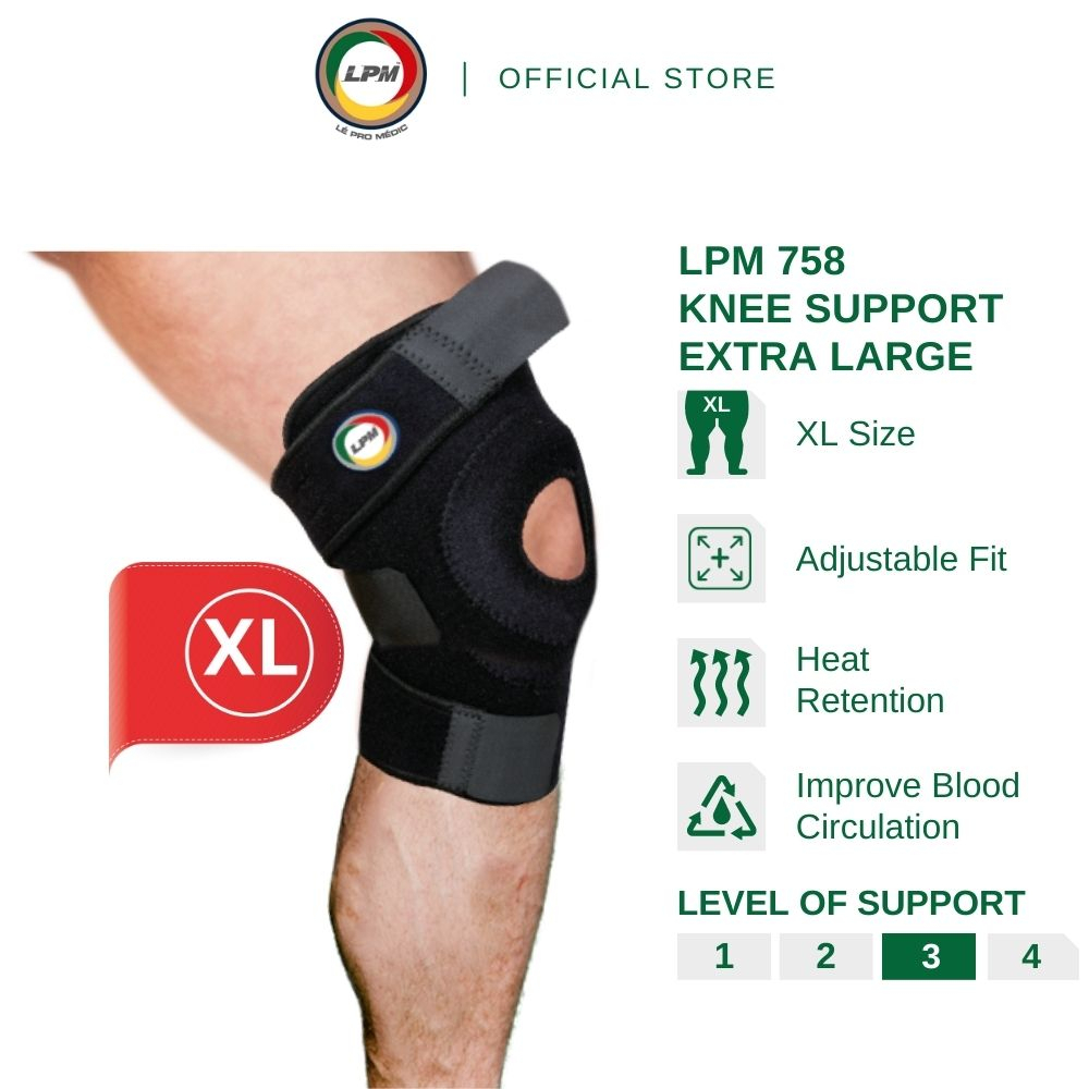 LPM Knee Guard 758 Plus Size XL Knee Support Neoprene Adjustable ...