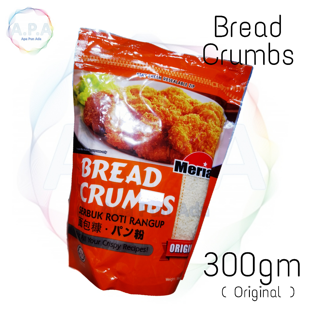 Meriah Serbuk Roti Rangup / Bread Crumbs 300g (Original) | Shopee Malaysia