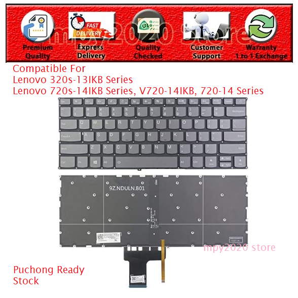 Lenovo Ideapad 720s-14IKB V720-14 V720-14IKB 5CB0N79857 Keyboard with ...