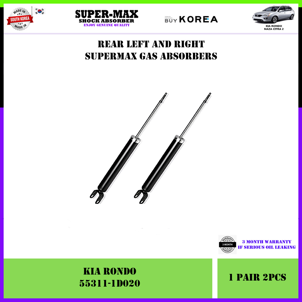 Kia Rondo Rear Left And Right Supermax Gas Shock Absorbers (55311-1D020 ...