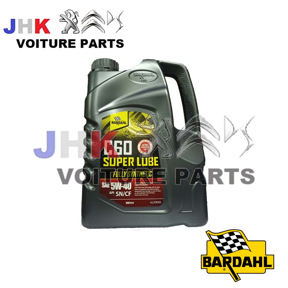 Bardahl MXP Fully Synthetic 5w40 Engine Oil SAE 5W-40 API SN/CF 1 Quarts (1  Litres) (Original / Genuine Bardahl Product)