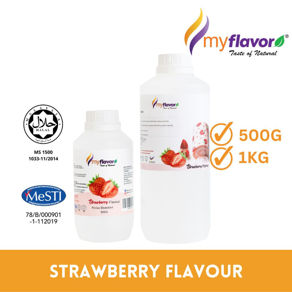500g/1KG STRAWBERRY FLAVOUR FOOD FLAVOUR MyFlavor Halal Shopee Malaysia