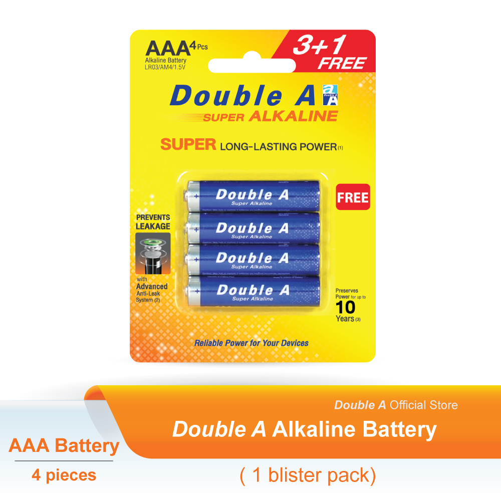Double A Alkaline Battery AAA BATTERY (1 BLISTER PACK) Shopee Malaysia