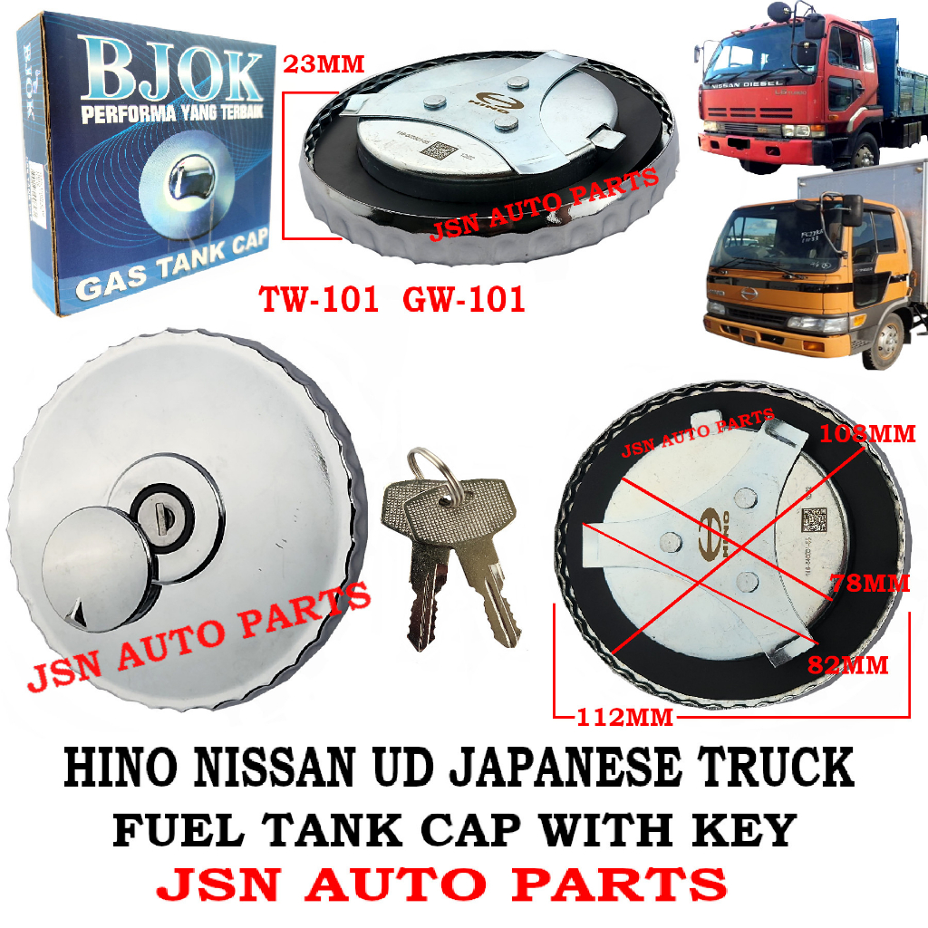 FUEL TANK CAP WITH KEY HINO NISSAN UD TRUCK TW101 LORRY TRUCK AKSESORI Shopee Malaysia