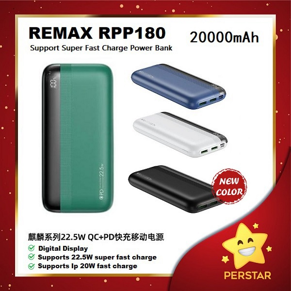 [ 100% ORIGINAL ] REMAX RPP-180 20000mAh / RPP-293 10000mAh 22.5W QC+PD ...