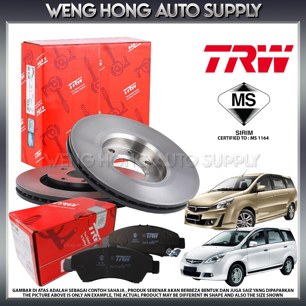 Proton Exora CPS , CFE , BOLD TURBO Front / Rear Trw Brake Disc Rotor ...