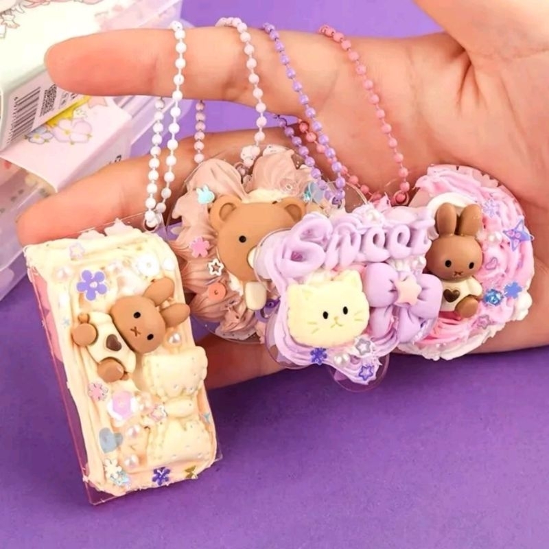 Cream Glue Goo Card Set / Girl Handmade DIY Cuckoo Painting Toy Holiday ...