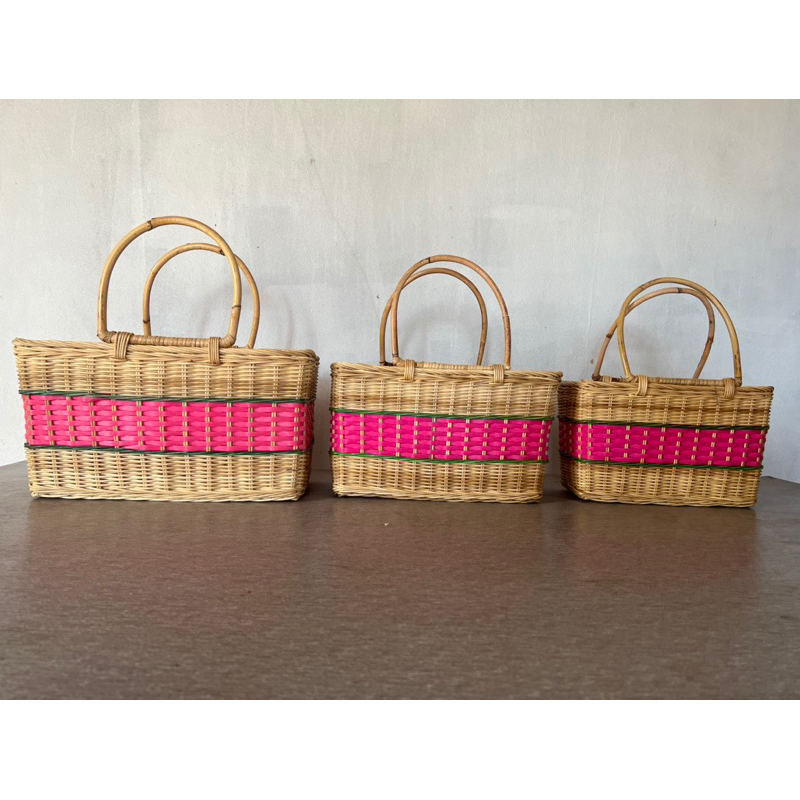 Bakul Pasar Rotan / Bakul Picnic / Rattan Basket | Shopee Malaysia