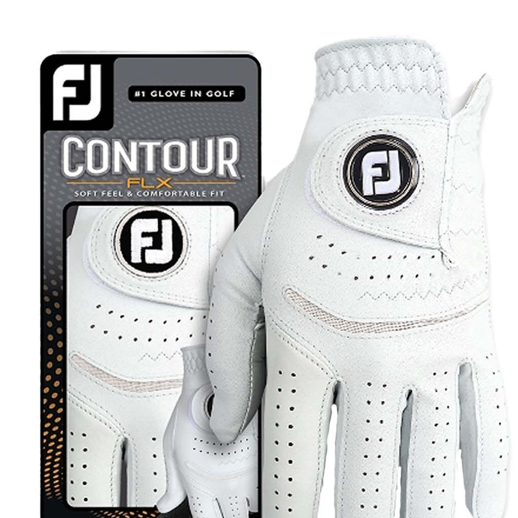 Gant De Golf FootJoy Contour FLX Pour Homme - Taille XL, Main Gauche, Couleur Blanc