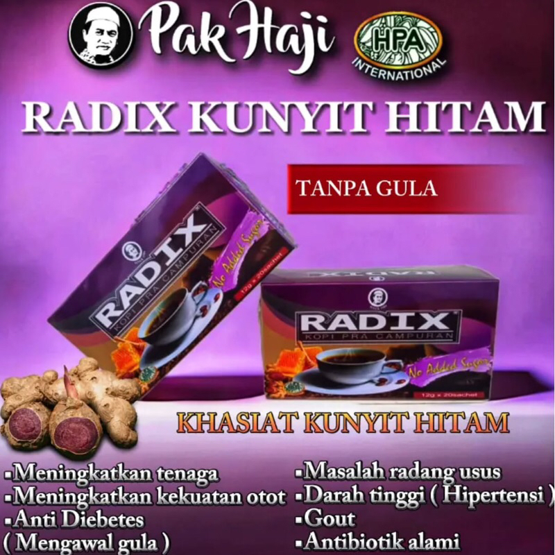 Radix kunyit hitam tanpa gula keluaran terbaru HPA | Shopee Malaysia