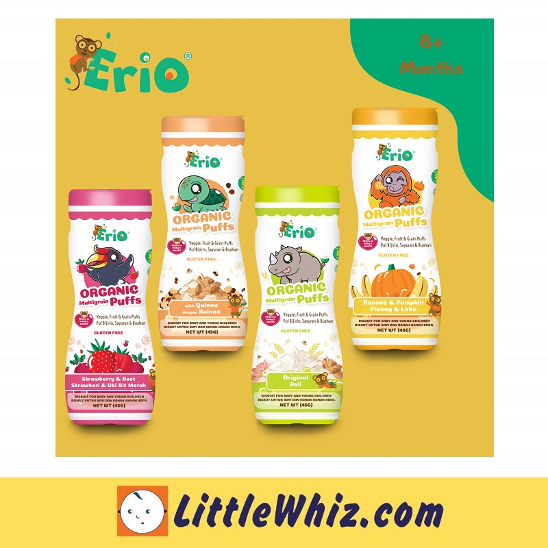 Erio: Organic Multigrain Puff 45g | Baby Snack | Baby Food | Shopee ...