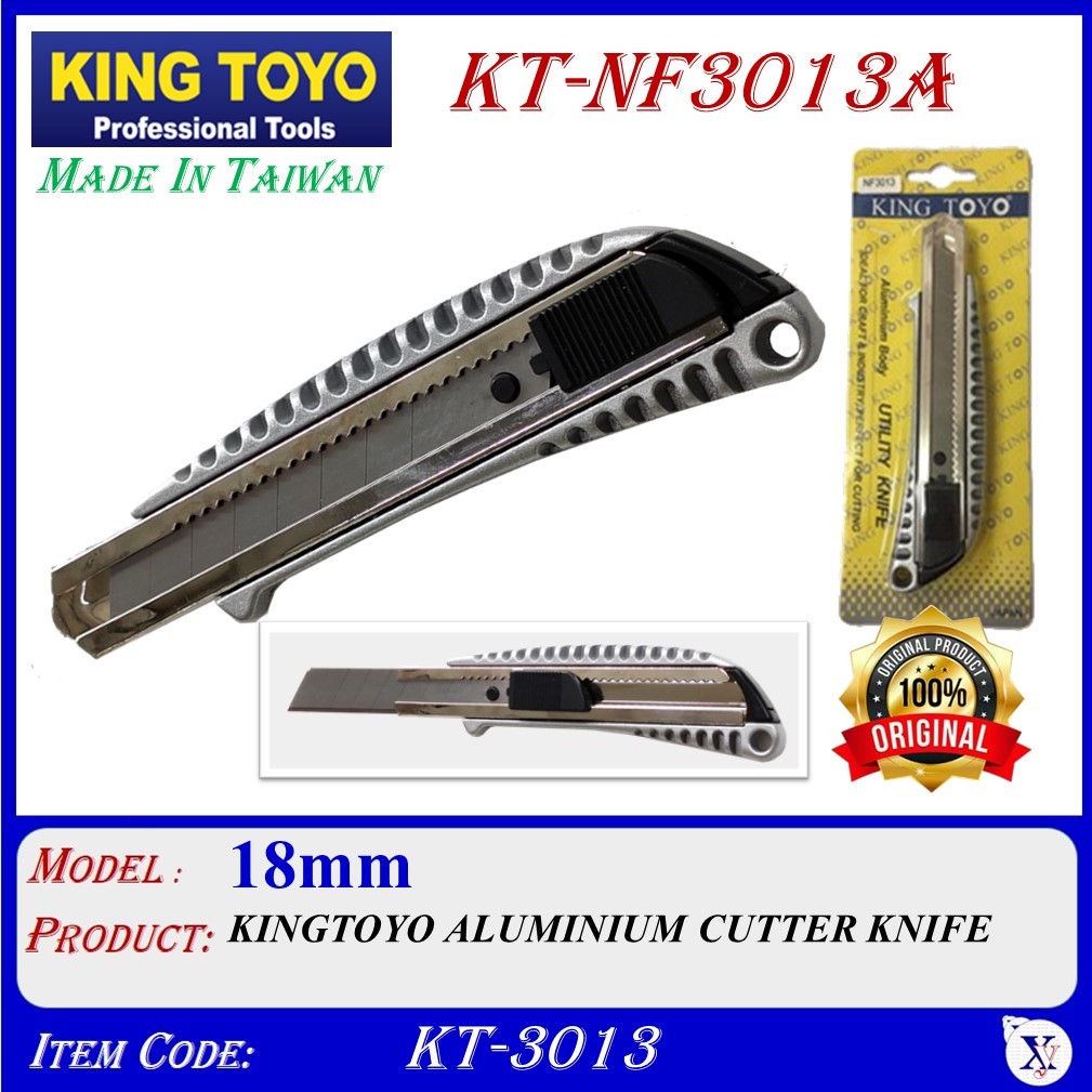 KT-3013 KT-NF3013A (18mm) KINGTOYO ALUMINIUM CUTTER KNIFE / KING TOYO ...