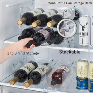 Multi Layer Stackable Wine Bottle Soda Can Holder Fridge Transparent ...