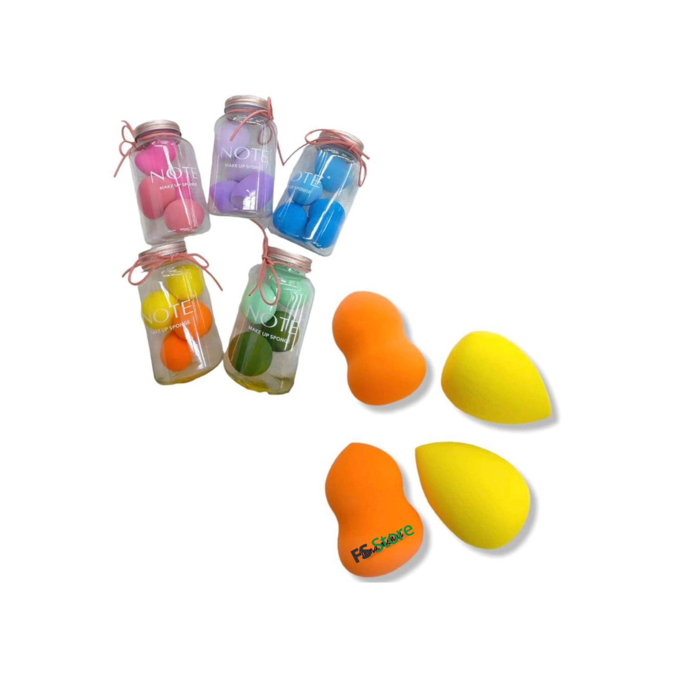 Foundation Sponge Face Makeup Gourd Shape Beauty Blender Set 4pcs