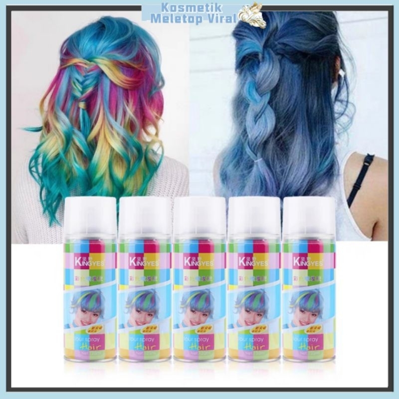 KINGYES Temporary Color Hair Spray 120ML | Shopee Malaysia